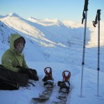 Robyn at the top of our run down Nick's