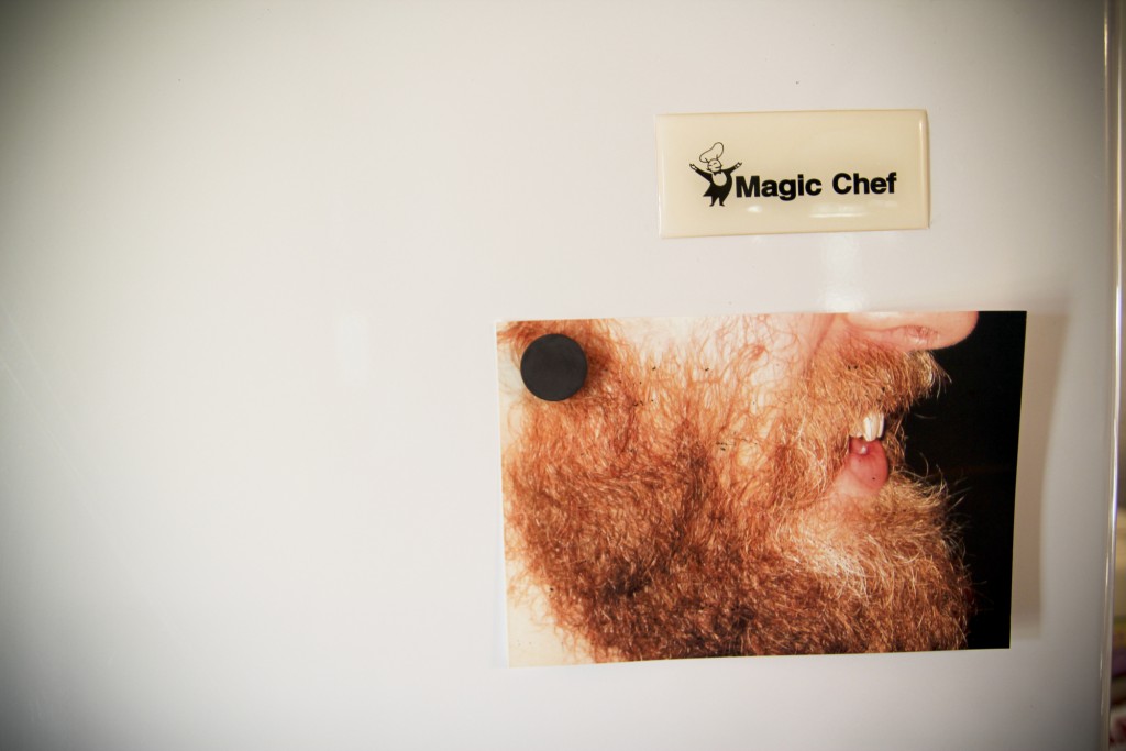 The first magnet we put on the fridge. Guess who!?