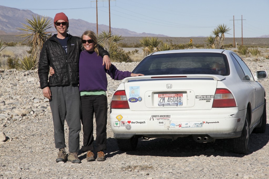 Celebrating 400,000 miles with Trixie in the Nevada desert.