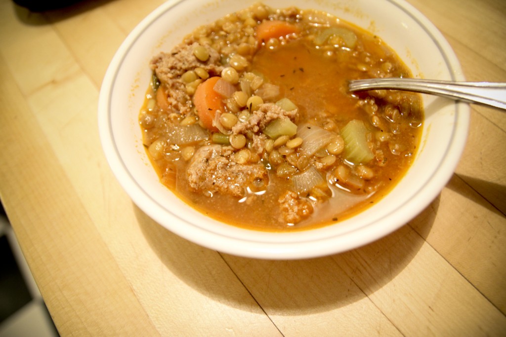130127 lentil turkey sausage stew
