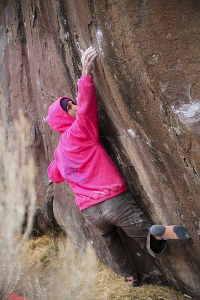 Beau working Dropkick on Painted Rock.