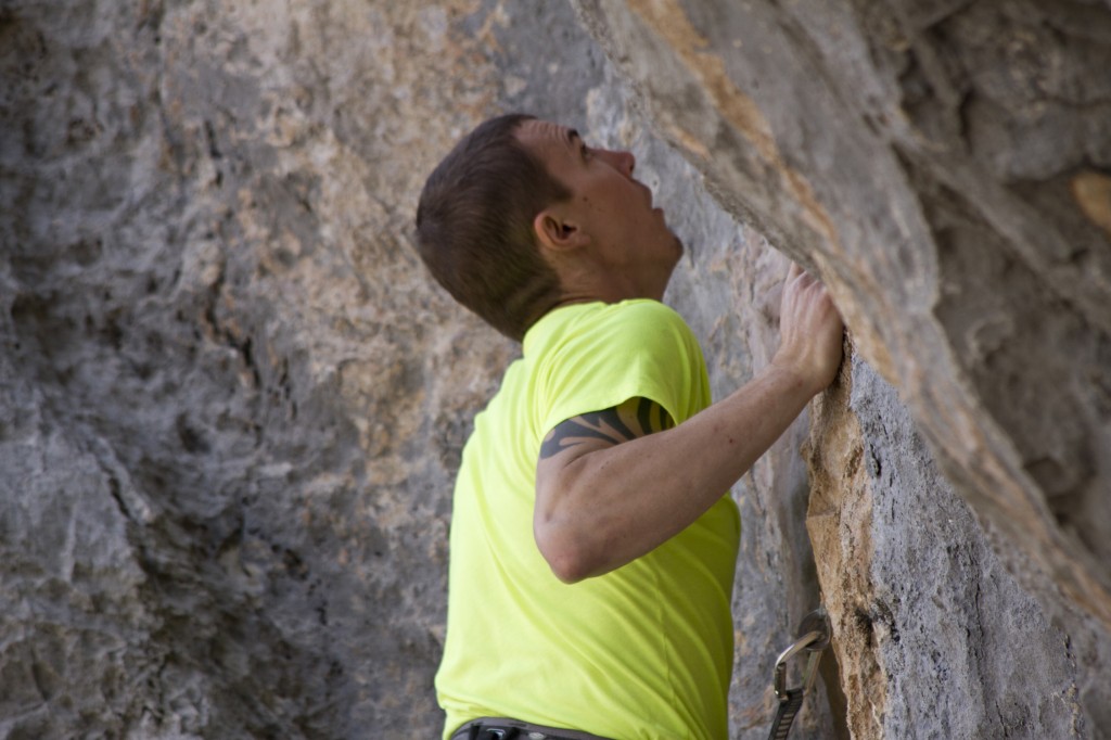 Little does Steve know at this point but he will later lower from the chains of this beauty of a 5.10 and claim it the "best 5.10 EVER!"