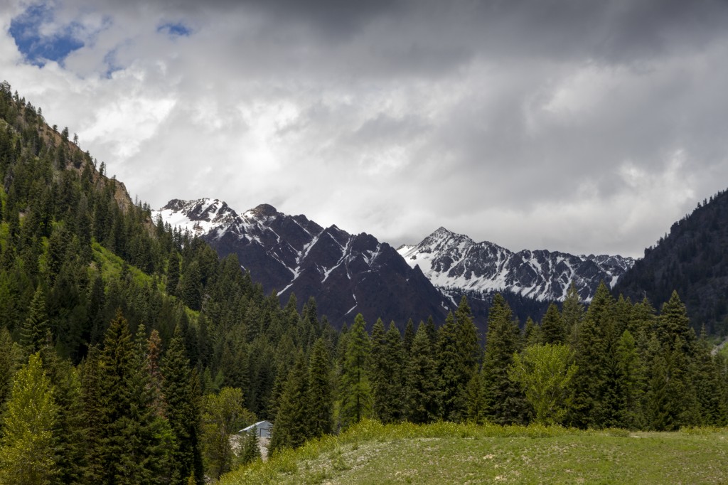 The view from our exploration of Cornucopia, an abandoned mining town in the Wallowa Mountains.