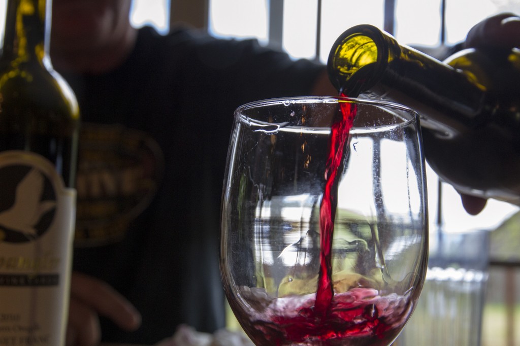 Tony with the pour of the 2008.