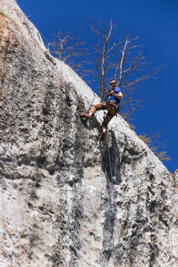 Steve searching for new lines @ The Fins - Idaho