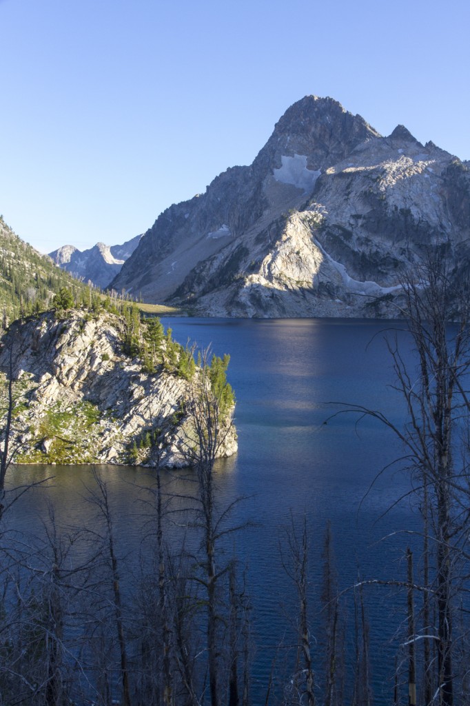 Sawtooth Lake with Mt Regan (~10,000ft) as a backdrop.