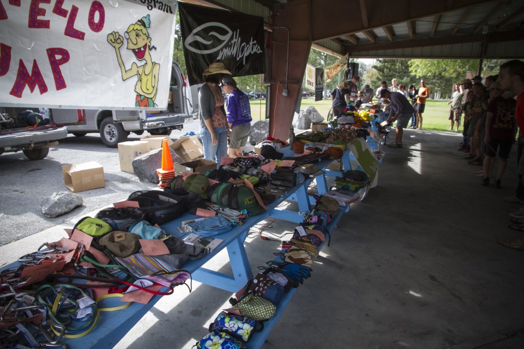 The swag table! If your number is called you run up and grab a prize of your choice. Everyone was called at least once!