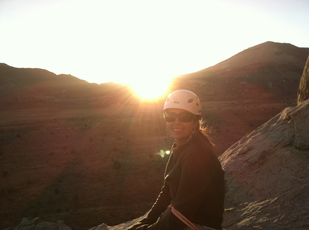 Michele, near the top of the south side of Castle Rock just as the sun was setting. 