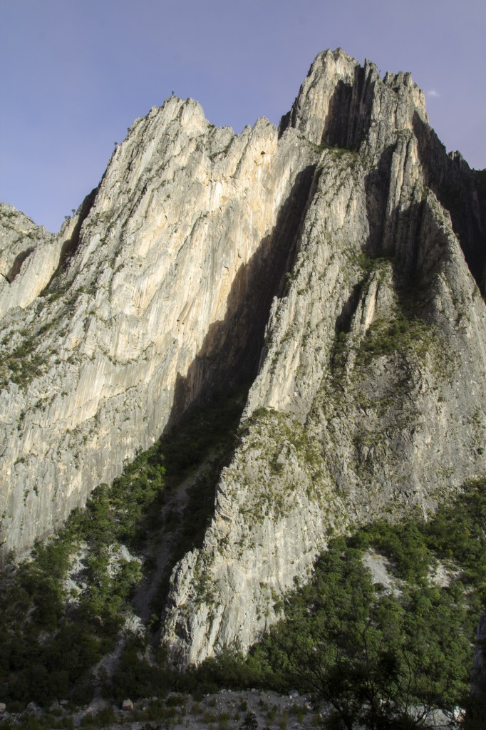 The crags on the left (east) side of the road. They always caught some impressive evening light. 