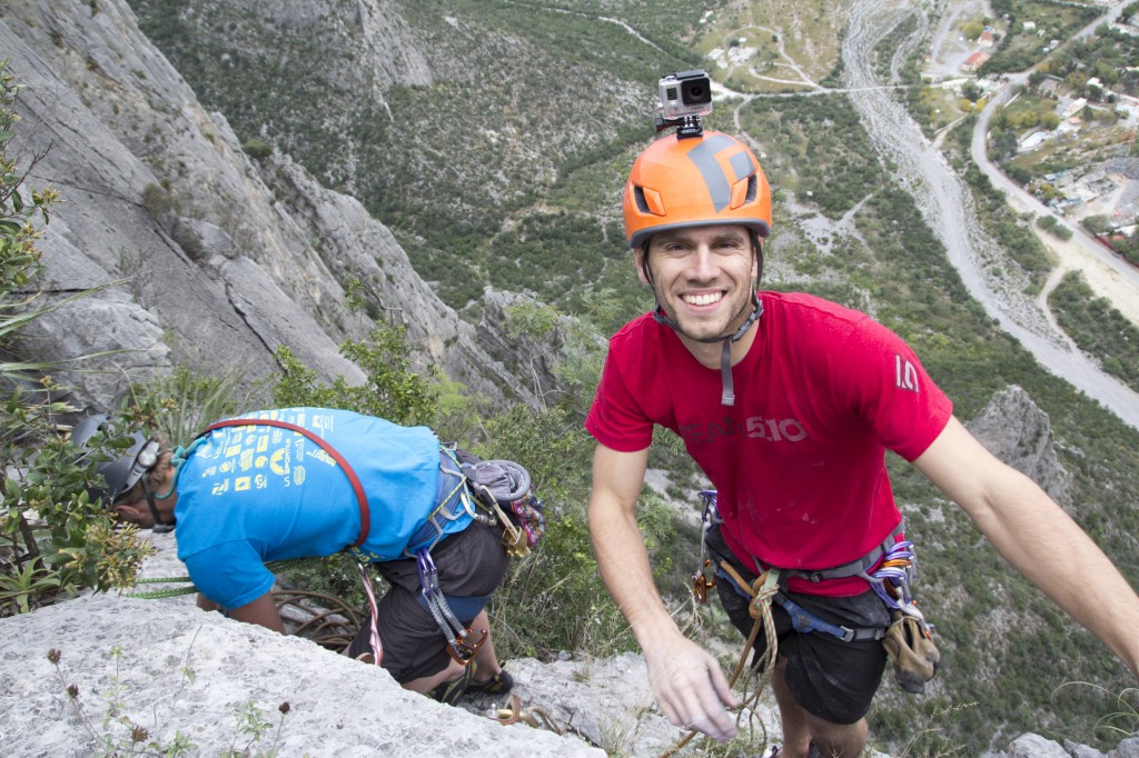 Andy at the summit of Satori (5.10c, 7 pitches). What a great route and a perfect warm-up for what was to come. This route also marked the longest Robyn and I had done to date! 