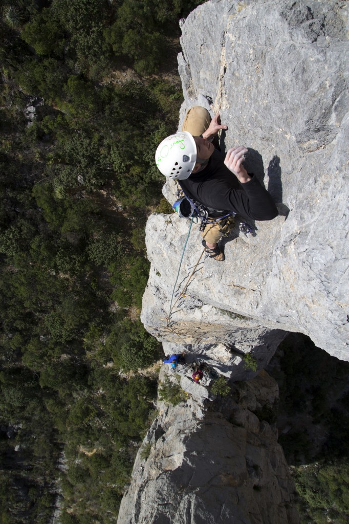 Steve enjoying some perfect Mexican limestone on a sunny day in El Potrero. 