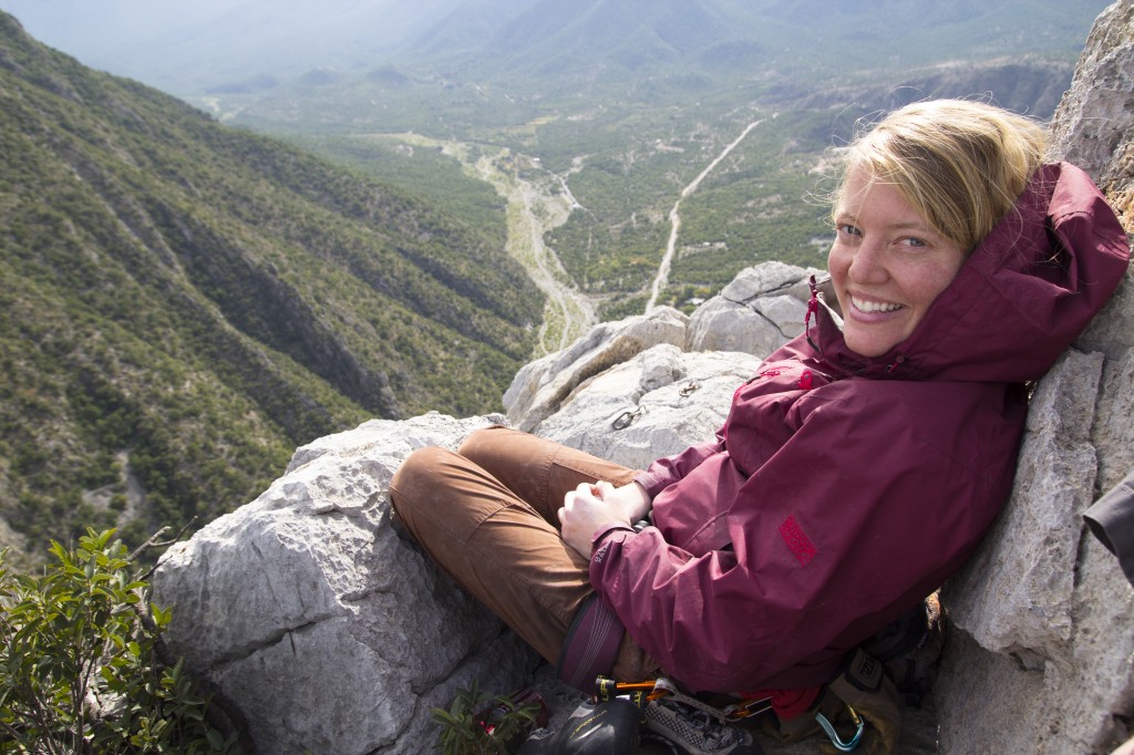 Robyn enjoying her birthday in style by sending the longest route of her life. 1,100 ft of pure fun. 