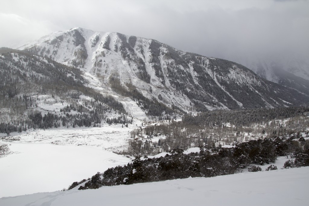 The cool town of Marble, CO with Raspberry Ridge as a backdrop. 