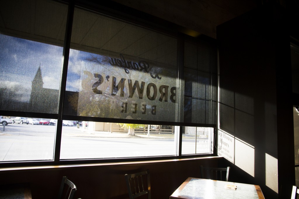 In the new tasting room at Barley Brown's. Baker City, OR. 