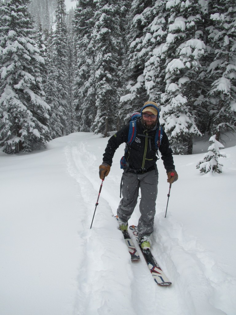 Spencer enjoying some workday exercise. Berthoud Pass - Front Range