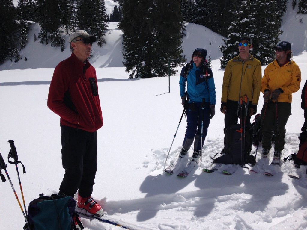 Chris Landry, Director of the Center for Snow and Avalanche Studies giving us a tour of Swamp Angel.