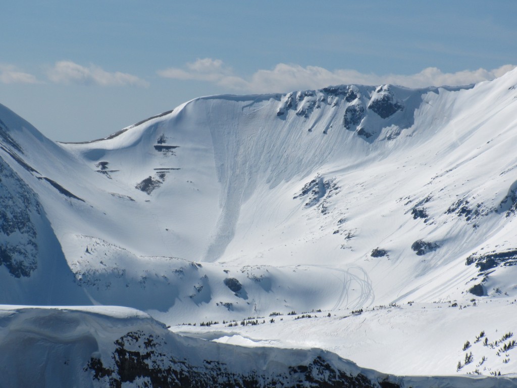 Slab avalanche pocket off the ridge between Mt Owen and Ruby. Gunnison Zone