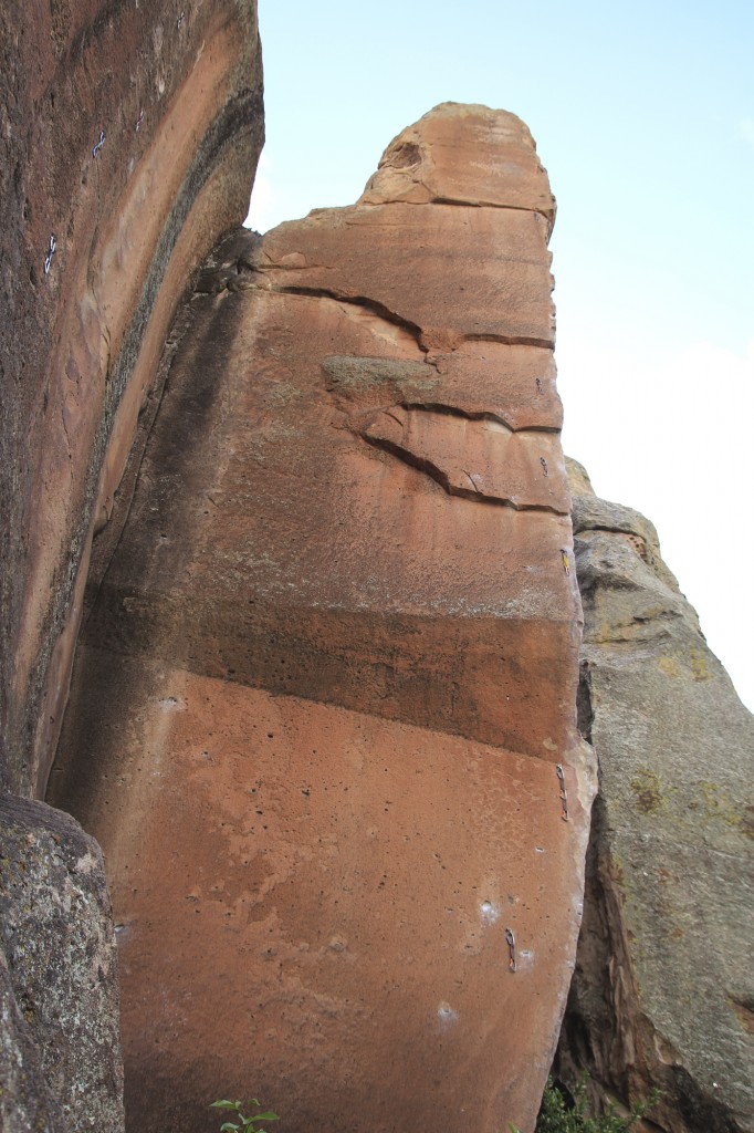 Isn't that a thing of beauty?! Bullet the Blue Sky 5.12c/d at Penitente Canyon.