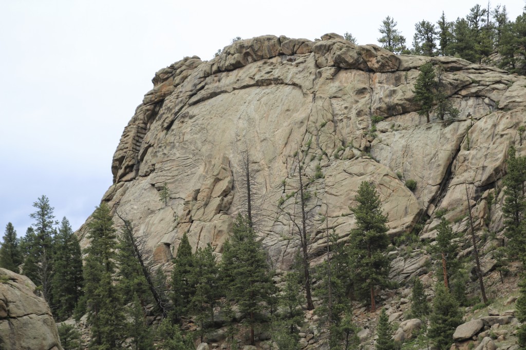 One of the several beautiful granite domes lining Elevenmile Canyon.