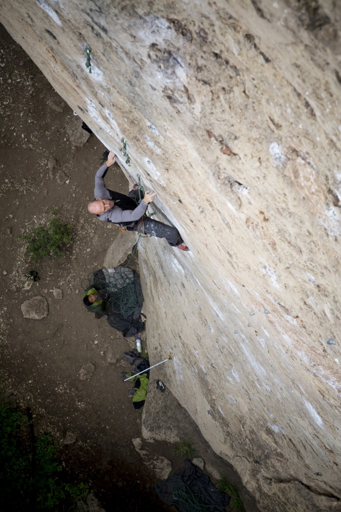 Coach sending The Great White Behemoth (5.12b).