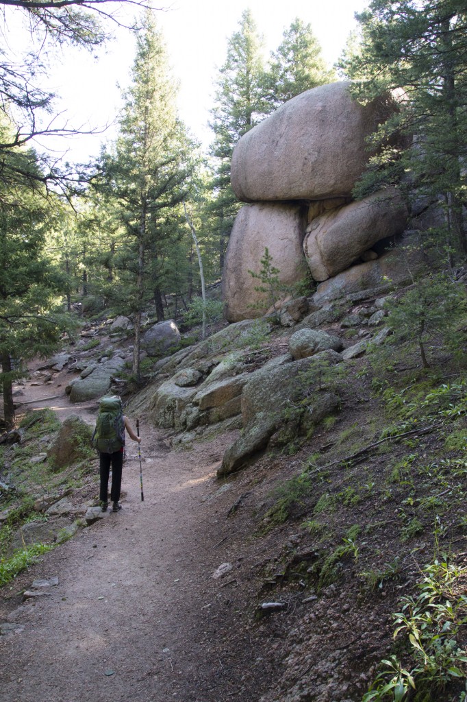 Radical boulders along the trail to Devil's Head.