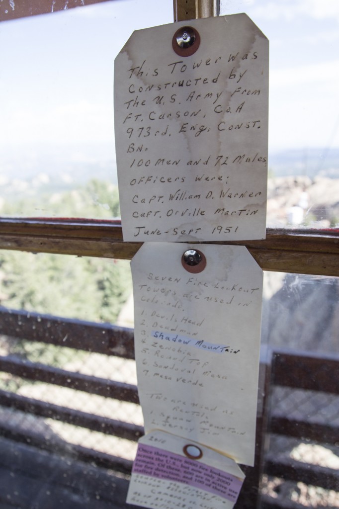 A bit of history. The guy working the lookout has been there every summer for 30-something years.