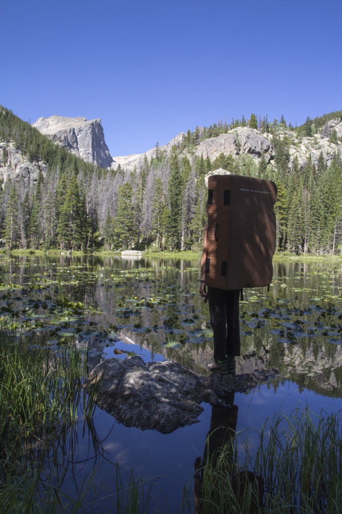 A great view of Hallett Peak from Nymph Lake.