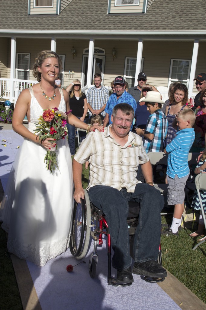 Bride and dad.