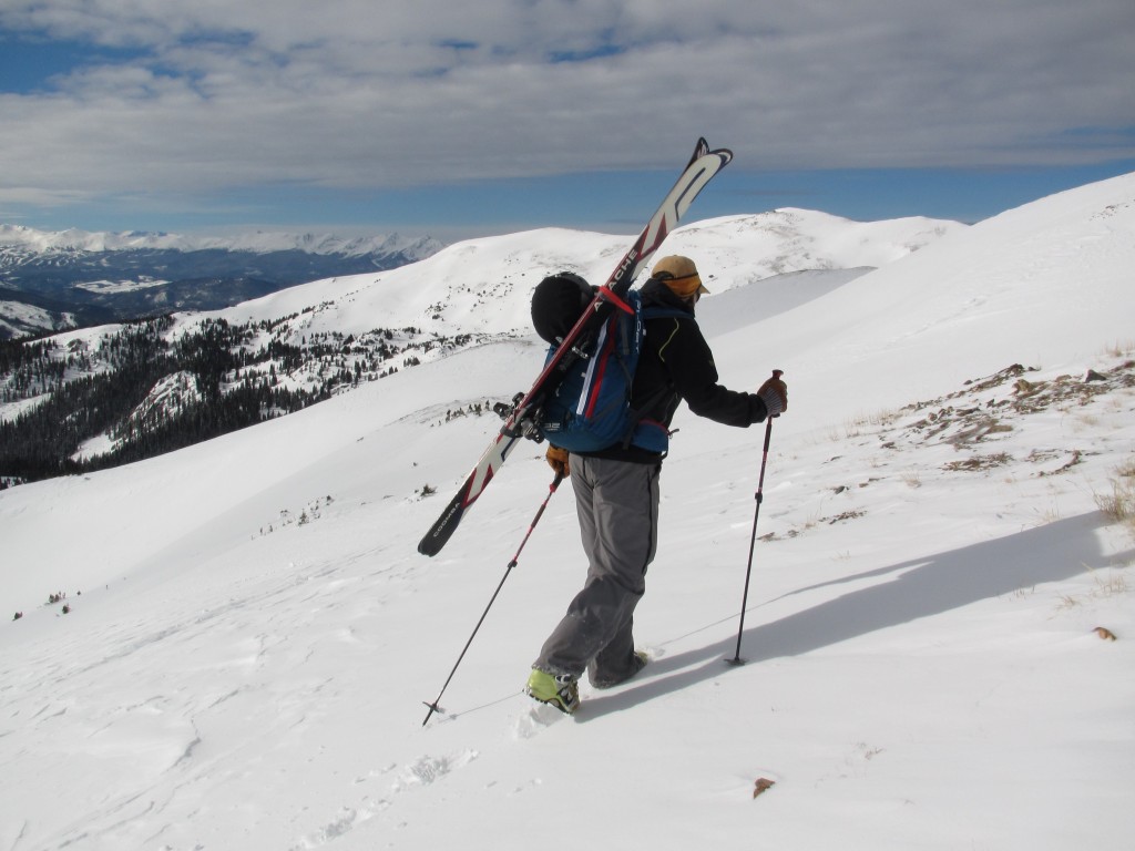 Spencer headed out the Continental Divide at over 12,000 ft and NO wind!