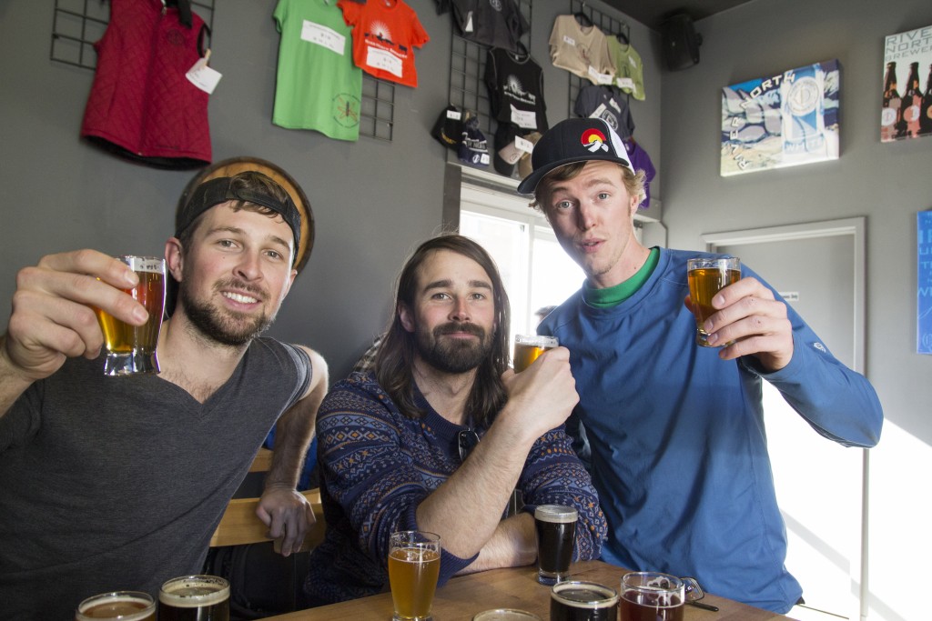 River North Brewing Co. Yum. Matt, Adam and myself enjoying some samplers.