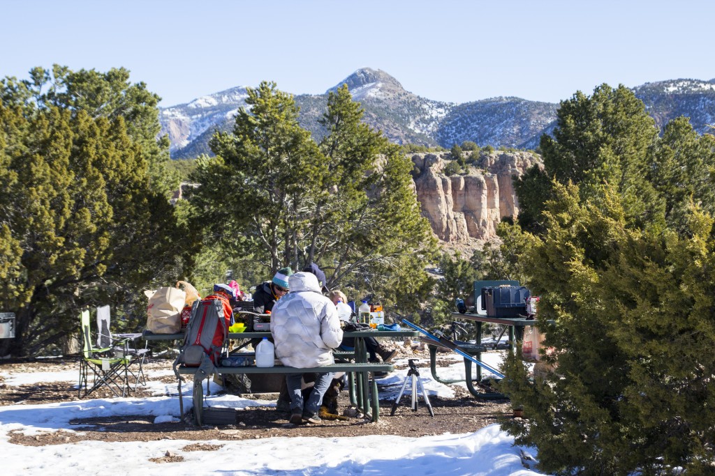 The group site at The Bank Campground - Shelf Road, CO