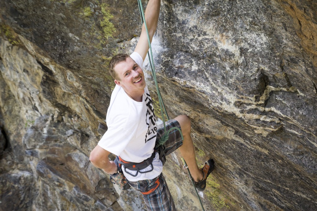 Nate's future climbing guide profile picture. "Hey guys, just hanging out."