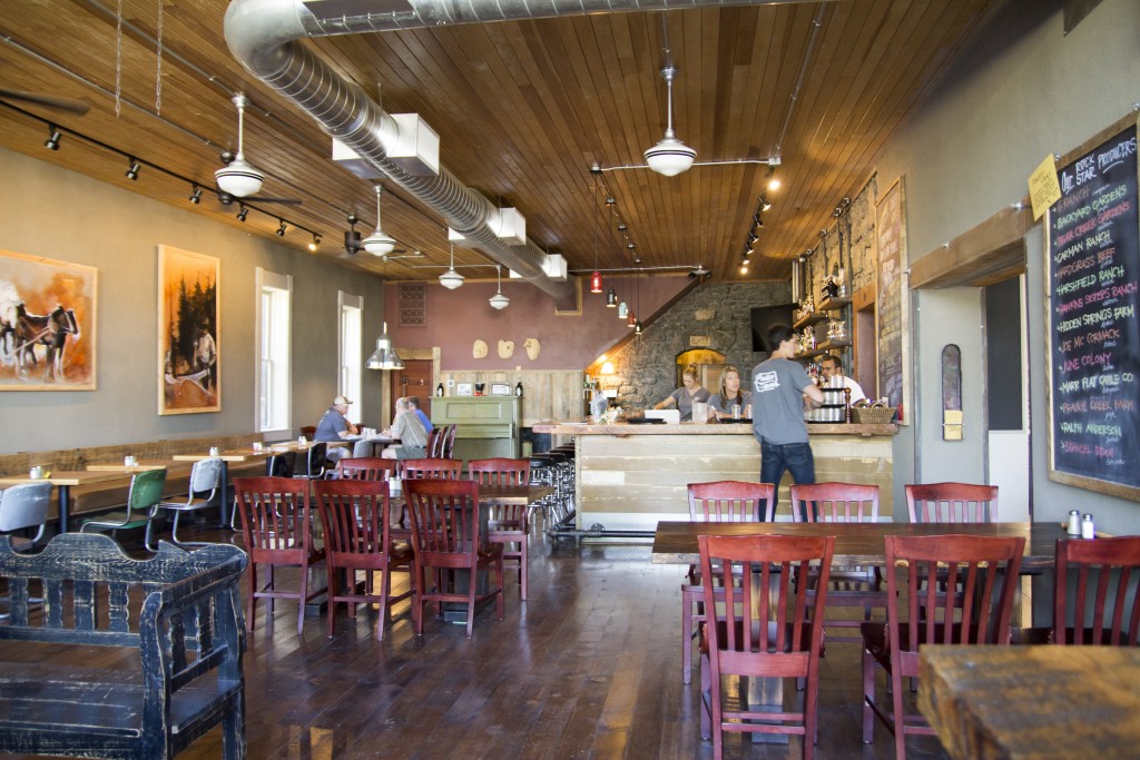 The inside of the remodeled Lostine Tavern. 