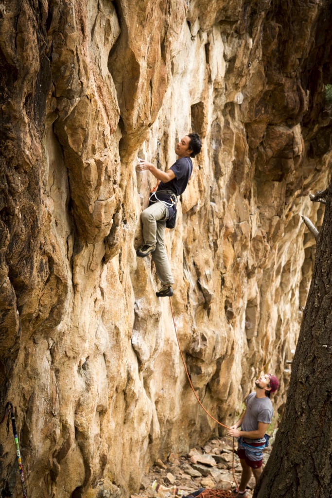 Kurt on another classic 5.11 at the Tan Corridor.