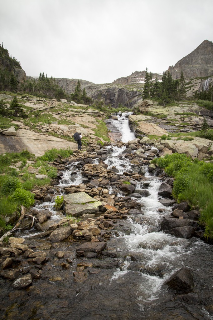 Ribbon Falls just below Black Lake.