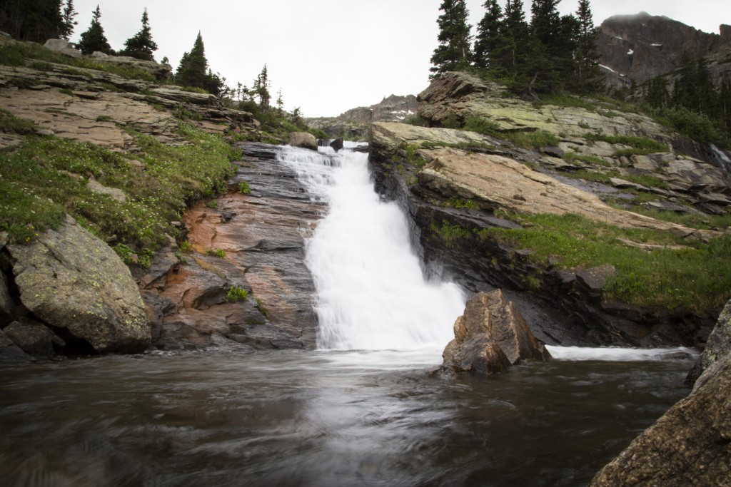 Ribbon Falls. Glacier Gorge.