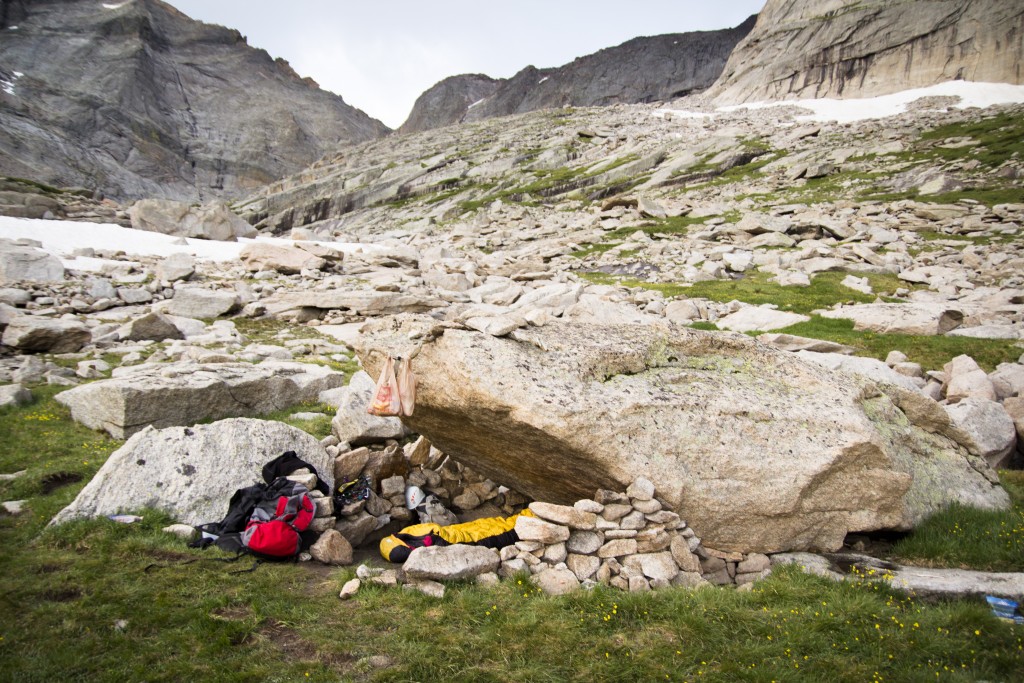 Home sweet boulder-bivy.