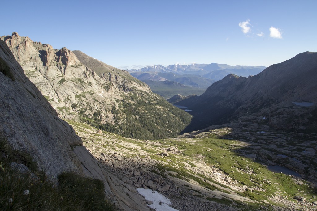 A view back down the Glacier Gorge. 