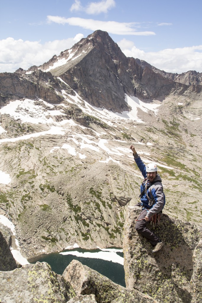 Riding the granite bronc with McHenry as the backdrop!