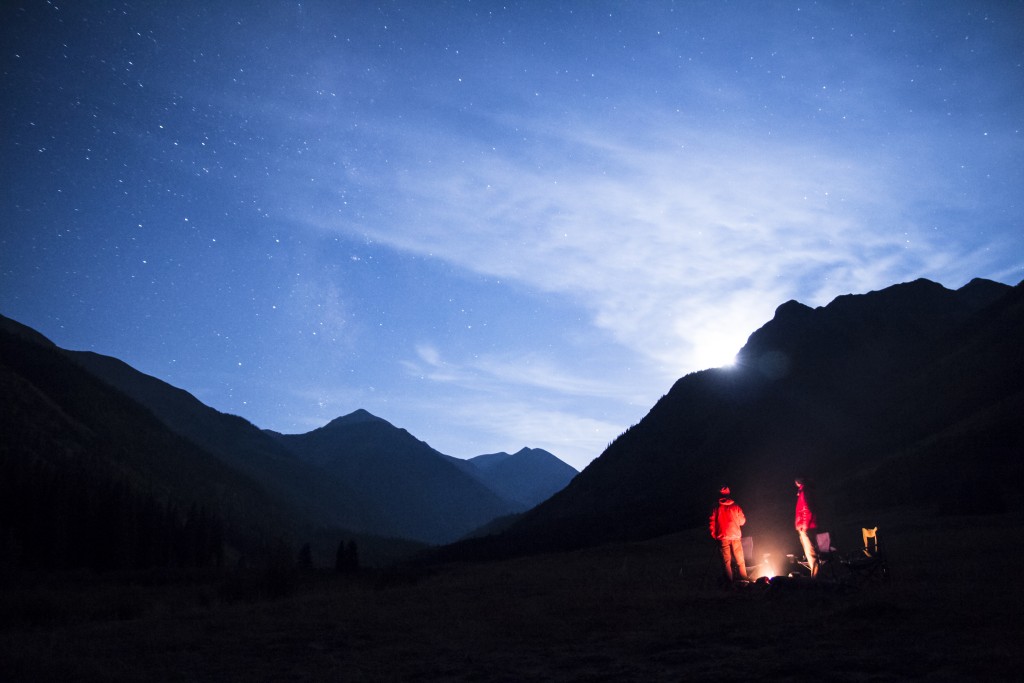 Moon-set over Engineer Pass, CO. 