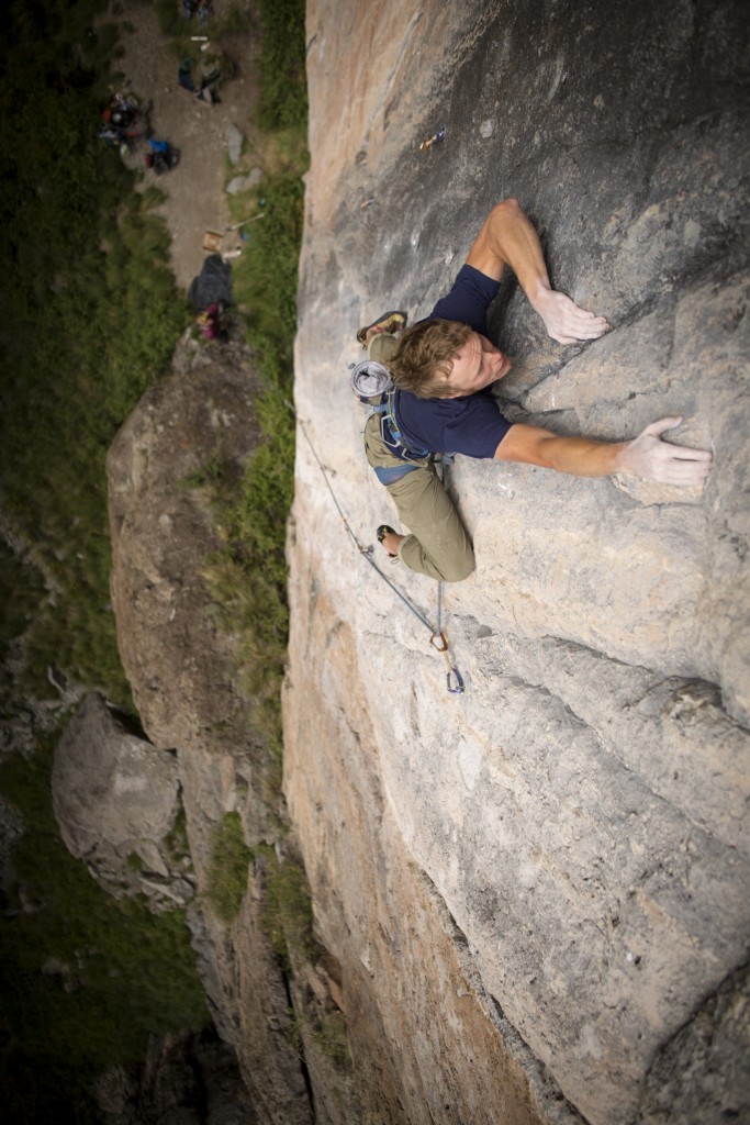 Sending Sterling Coach (5.12a/b). In my opinion, the best route on a stacked wall. Photo: Nate Liles