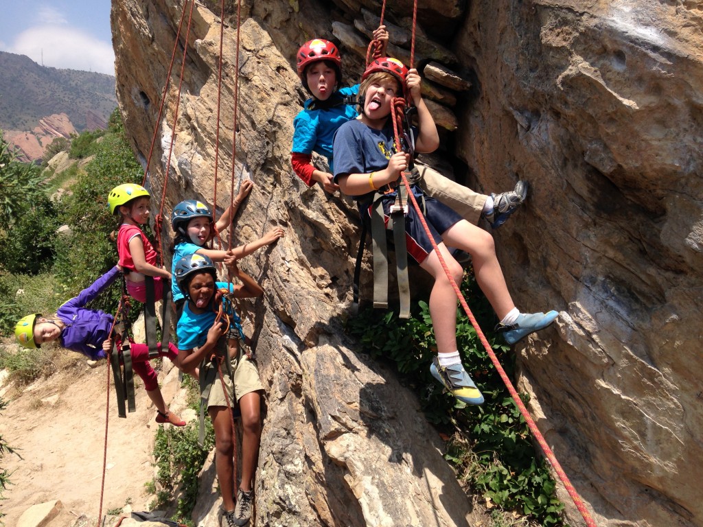 Climbing with some Avid 4 Adventure kids. We were probably the "Slimy Narwhals" or something along those lines..