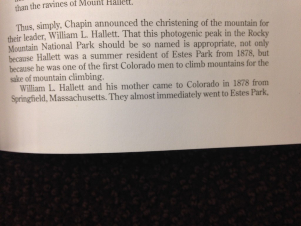 An excerpt from a mountaineering book about William Hallett.