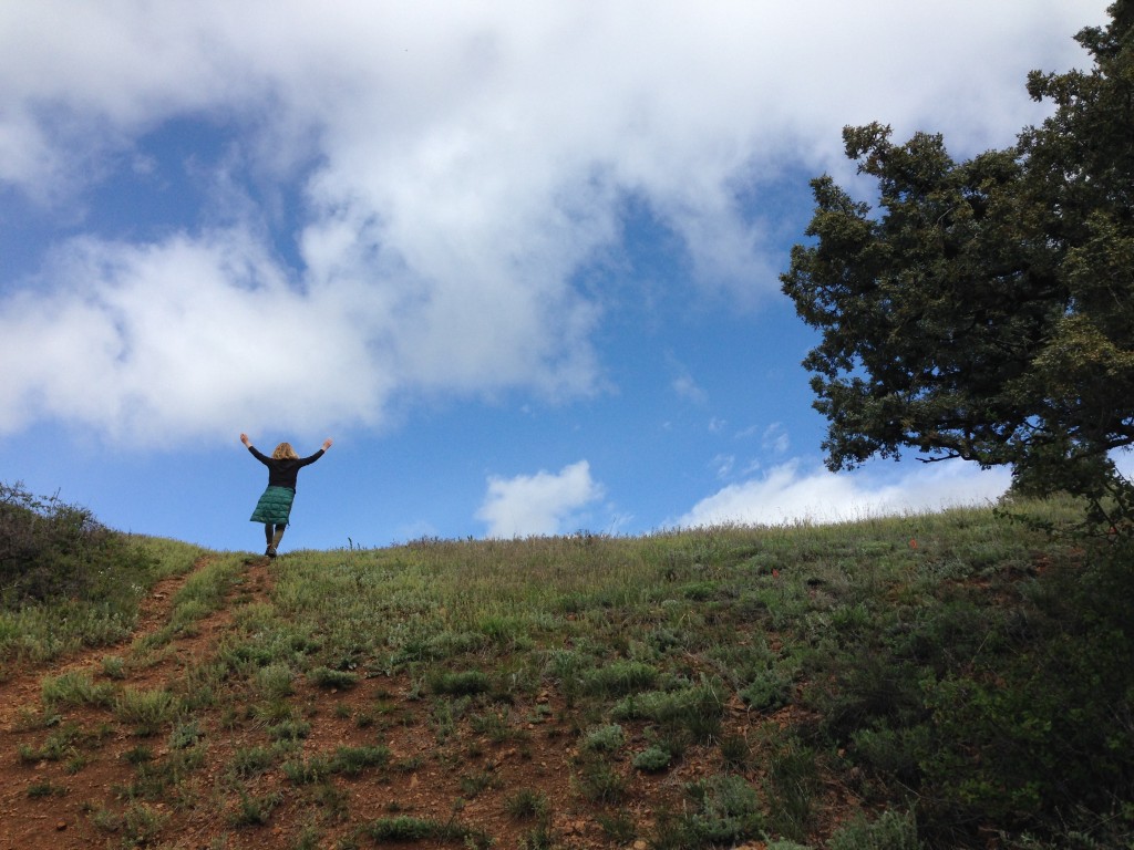 Cresting the top on a hike in Clear Creek Canyon.