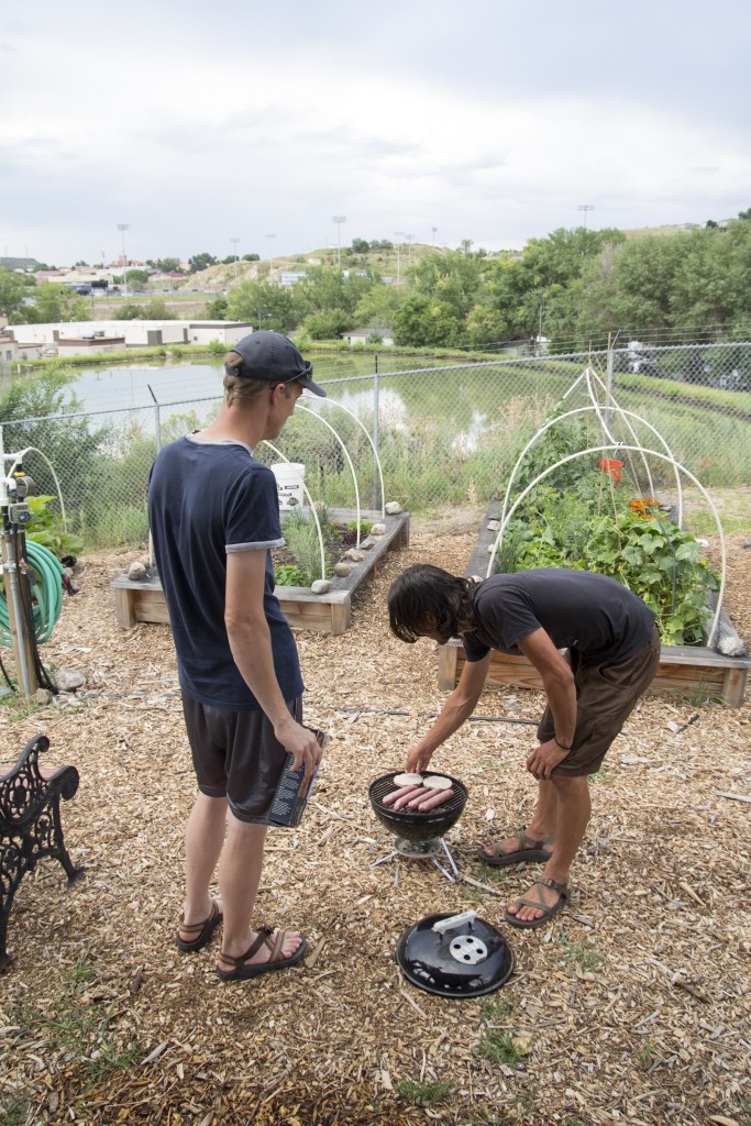 A tasty dinner in the Golden Community Garden. 