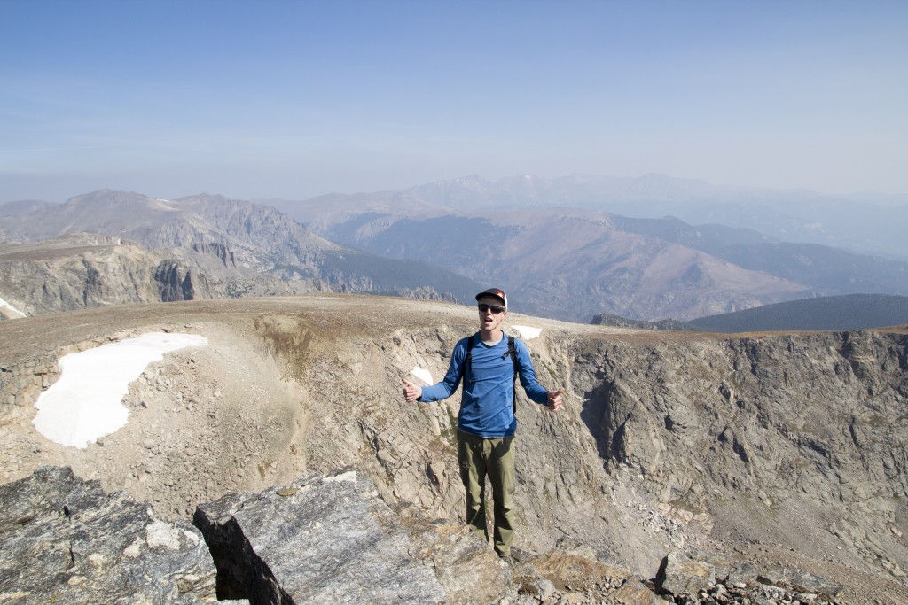 Ethan on top of Hallett Peak.