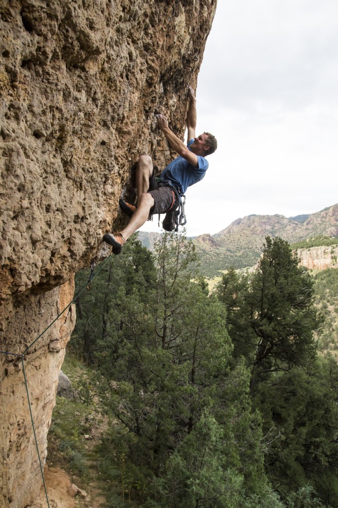 Nate on some wasp infested 5.12
