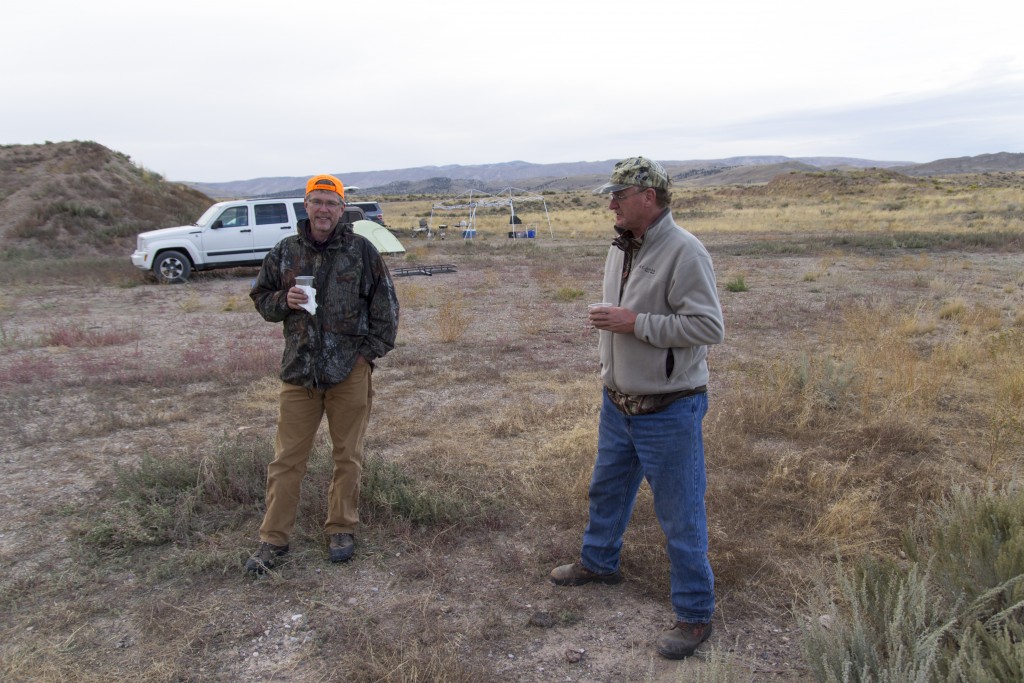 Dad and Uncle Tony at camp.