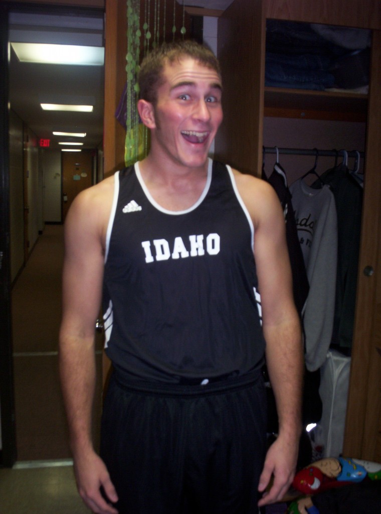 Marcus in our dorm room after track practice. We were roommates for four years at University of Idaho and somehow both came out of it alive. 