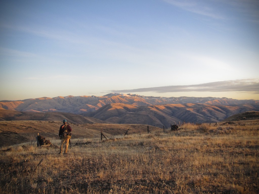 My dad and I on a chukar hunt on a beautiful winter day in Eastern Oregon. 